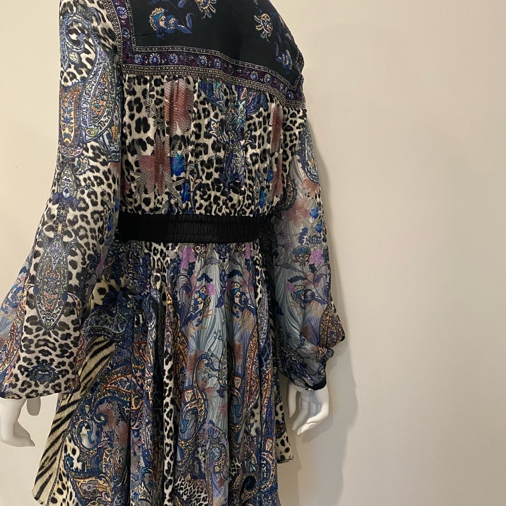 Camilla crepe de chine tasseled dress new M - Picture 13 of 13